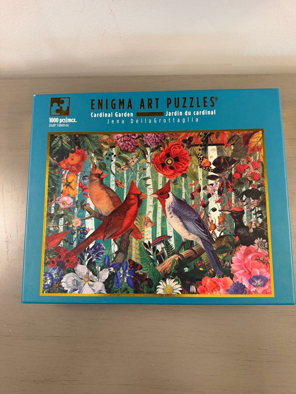 Enigma Art Puzzles Cardinal Garden 1000-Piece Jigsaw 27x20 in Interlocking